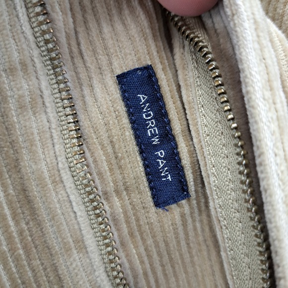 Vintage Polo Ralph Lauren Mens 36x34 Corduroy Pleated Pants Tan Y2K 90s - Picture 10 of 14